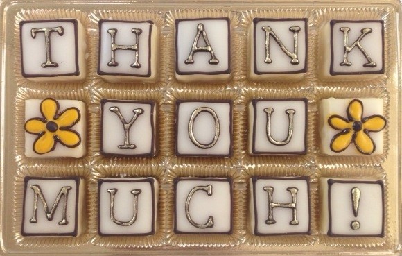 Thank You Much! (+World Version) "Message in a Box" Petits Fours Gift Box
